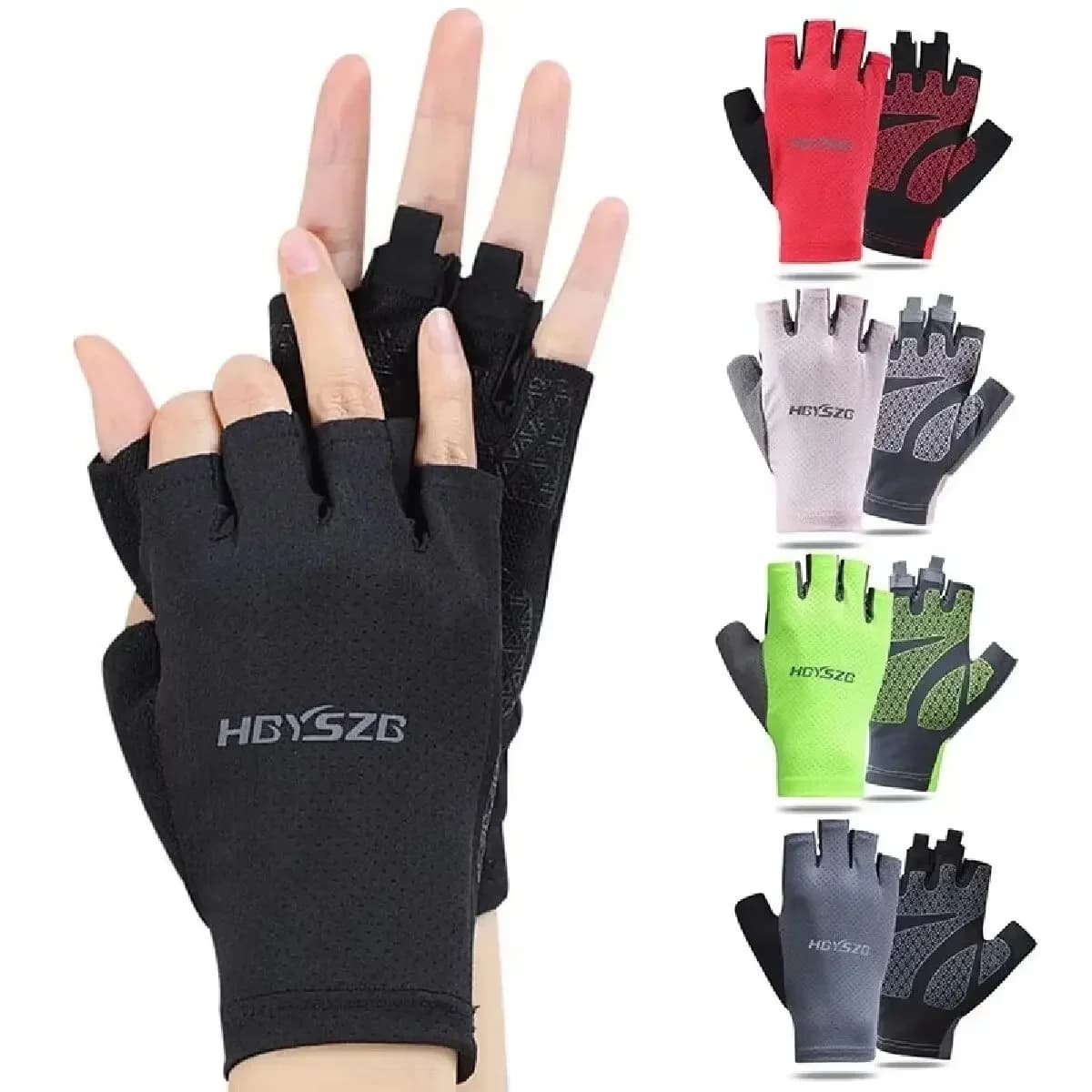 High elasticity summer unisex non-slip non-slip non-slip gloves thin and breathable outdoor camping bike cycling gym