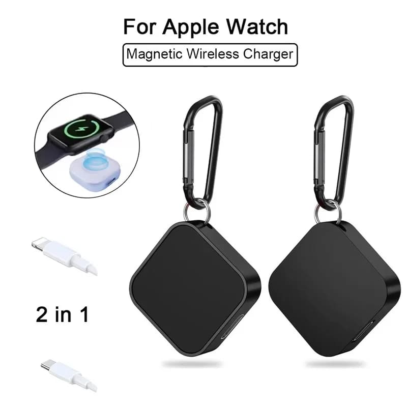 Mini caricabatterie magnetico per orologio wireless tipo C convertire caricabatterie per Apple Watch serie 9 7 6 5 4 Ultra 3 2 1 caricabatterie rapido portatile
