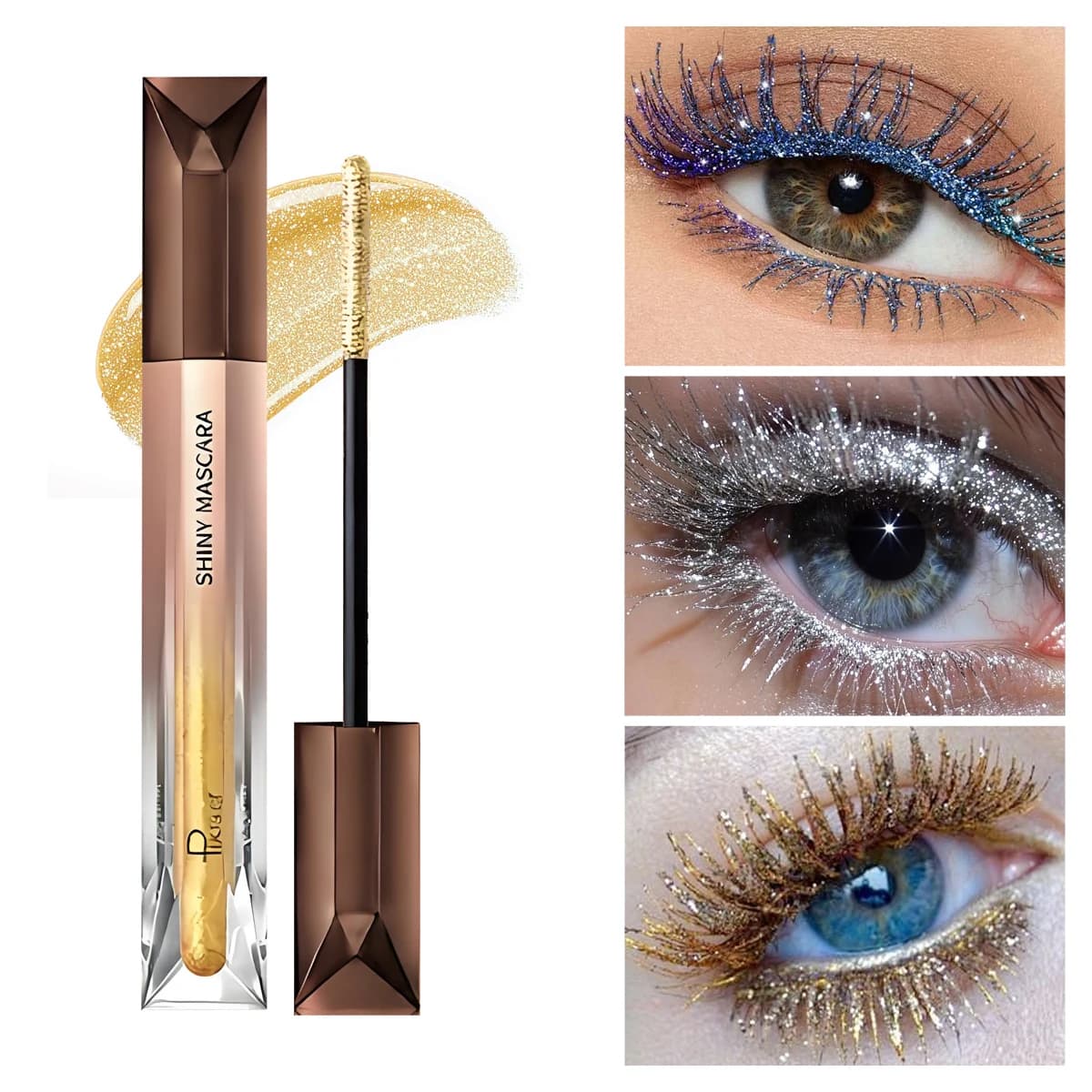Colorful Silk Mascara 5D Blue Red Cream Golden Mascara Length curling elongating thickening colored waterproof and not agglomerating