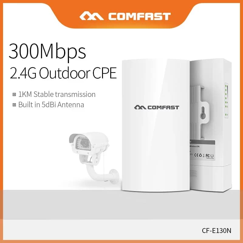 Comfast 1KM 300Mbps Ponte Wireless Esterno 2.4Ghz Router WIFI A Lungo Raggio Wifi Extender Punto di Accesso 5dBi Antenna CPE Da P A P