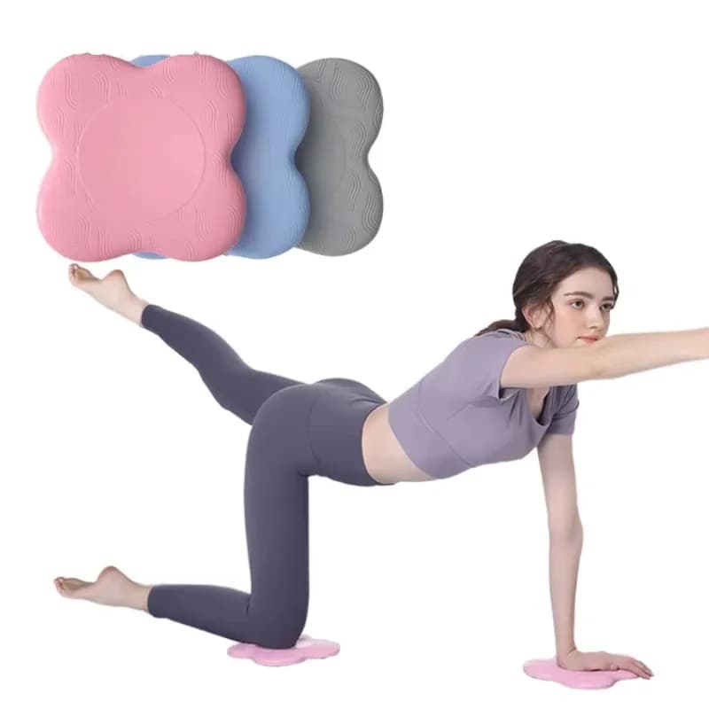 Thickened TPE Yoga Pilates Kneeling Mat 2.2cm Thick Extra Cushion Support Pad Knees&Elbows Portable Eco-Friendly Non-Slip Grip