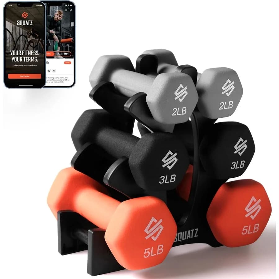 Set di Manubri Regolabili 70-140LB per Palestra Domestica con Impugnatura Antiscivolo e Piastre Resistenti in Nero, Attrezzatura Fitness Regolabile
