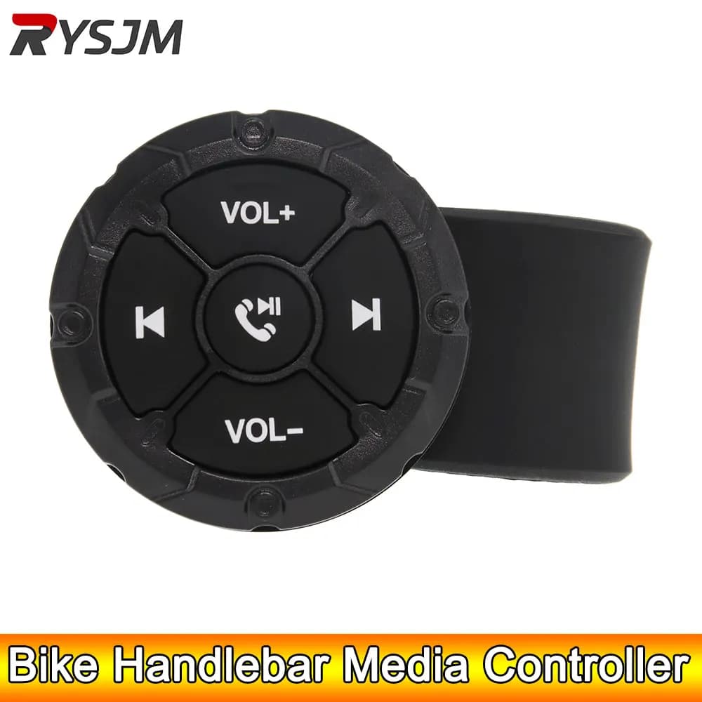 AD Wireless Bluetooth compatible 5.3 Remote button Headset for helmet Handlebar bike/bicycles Multimedia controller Rem steering wheel