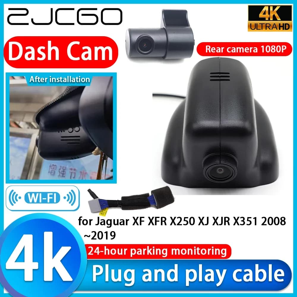 ZJCGO 4K UHD Plug and Play DVR Dash Cam for Jaguar XF X250 XJ X351 2008 ~ 2019
