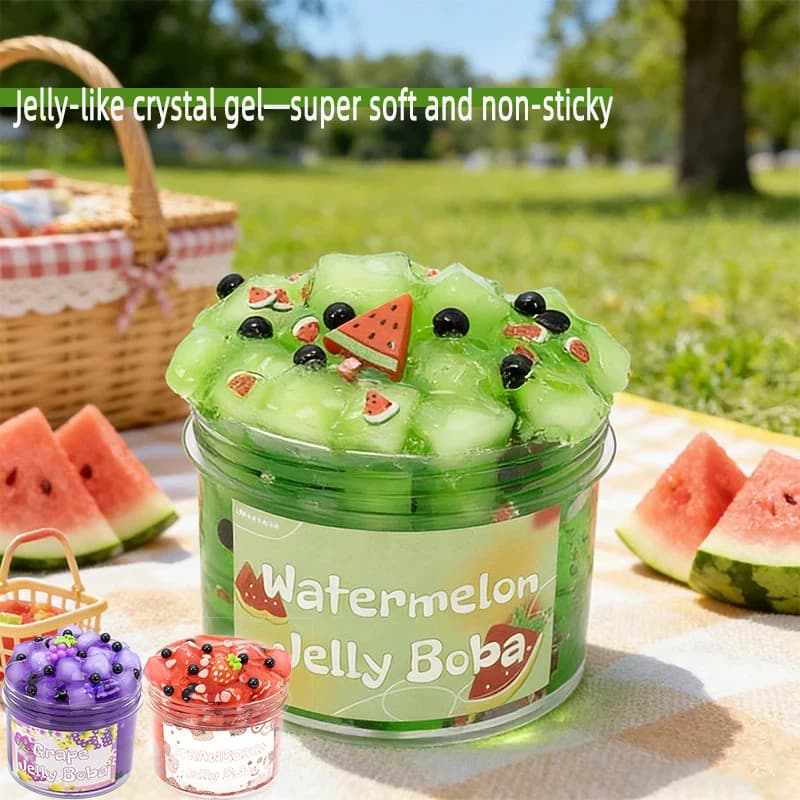 Premade Crunchy Slime Kit 70/300ml Large Capacity Super Soft Non-Sticky Crystal Jelly Cube Party Favor Giftstty