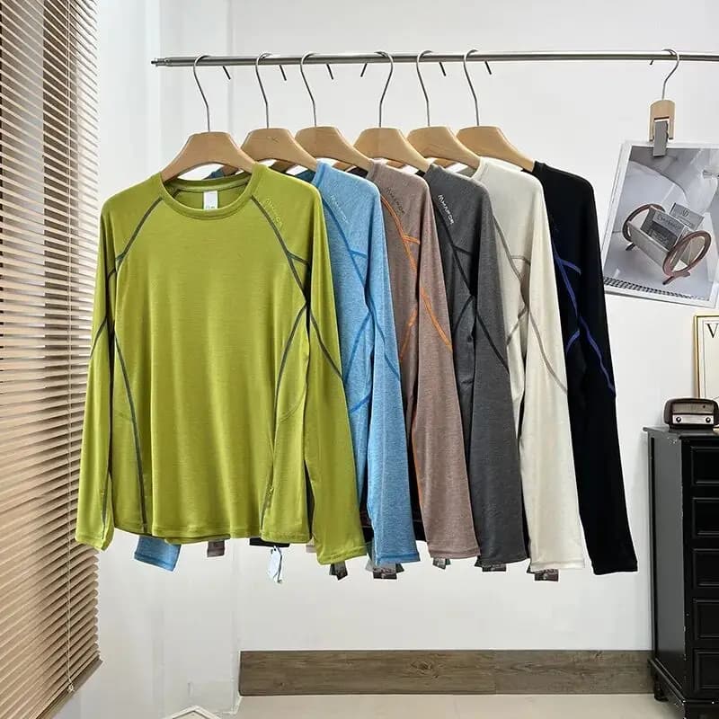 Maglione Unisex in Misto Lana Lavabile in Lavatrice | Maglietta Leggera con Collo Rotondo e Maniche Raglan