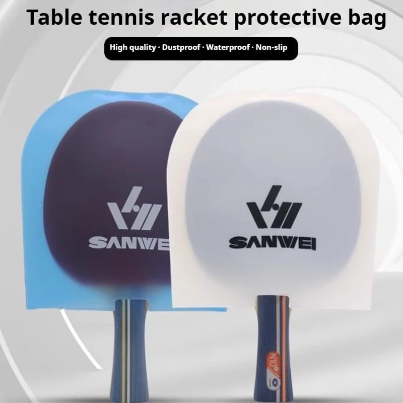 2 pezzi copertura per racchetta da ping pong riutilizzabile anti-polvere doppia faccia mazza da ping pong pellicola protettiva copertura borsa per manutenzione accessorio