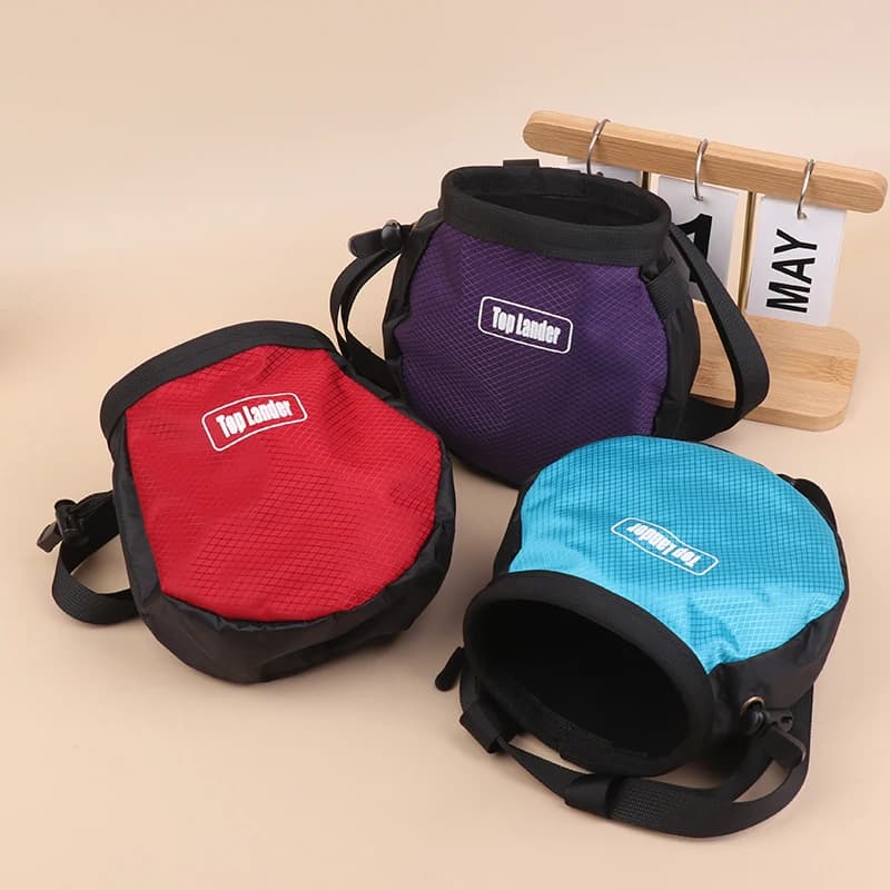 Nuova borsa per gesso da arrampicata con cintura regolabile e tasca con coulisse per fitness, palestra, sollevamento pesi, caccia, bouldering