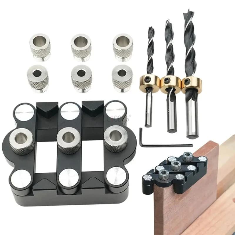 Set di punzoni autolocalizzanti da 6/8/10 mm per giunti a mortasa e tenone, localizzatore di precisione per la realizzazione di giunti a mortasa e tenone per mobili in legno