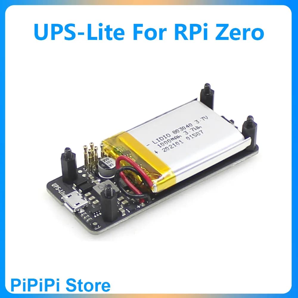 Scheda HAT di alimentazione UPS Raspberry Pi Zero con batteria Uscita di potenza stabile da 5 V Monitoraggio I2C Alimentazione ininterrotta per serie zero