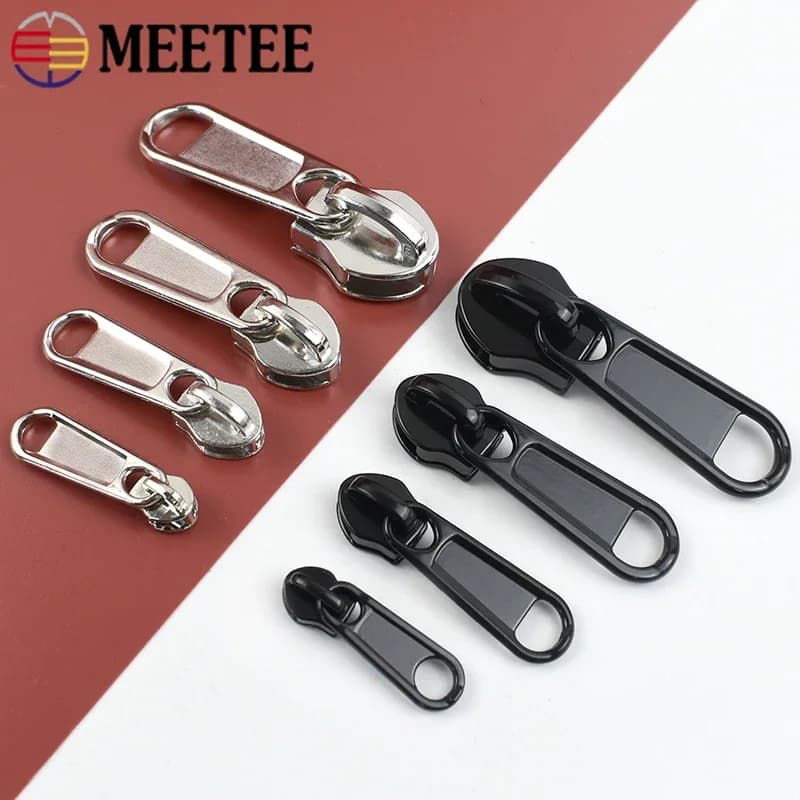10-50 pezzi 3 # 5 # 8 # 10 # Cursori per cerniere per cerniere in nylon Nastri per vestiti Riparazione Estrattore per zip Testa Giacca Cerniere Accessorio per chiusure per cursore