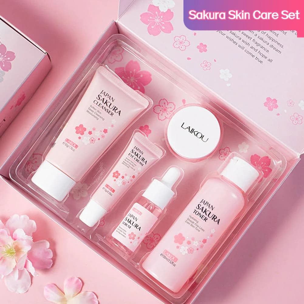 5/3 pcs/set Sakura Set For Skin Care Cream For Silk Sister Toner Detergent For Face Solar Cream For Eyes Packing Gift Face Set for Skin Care Product