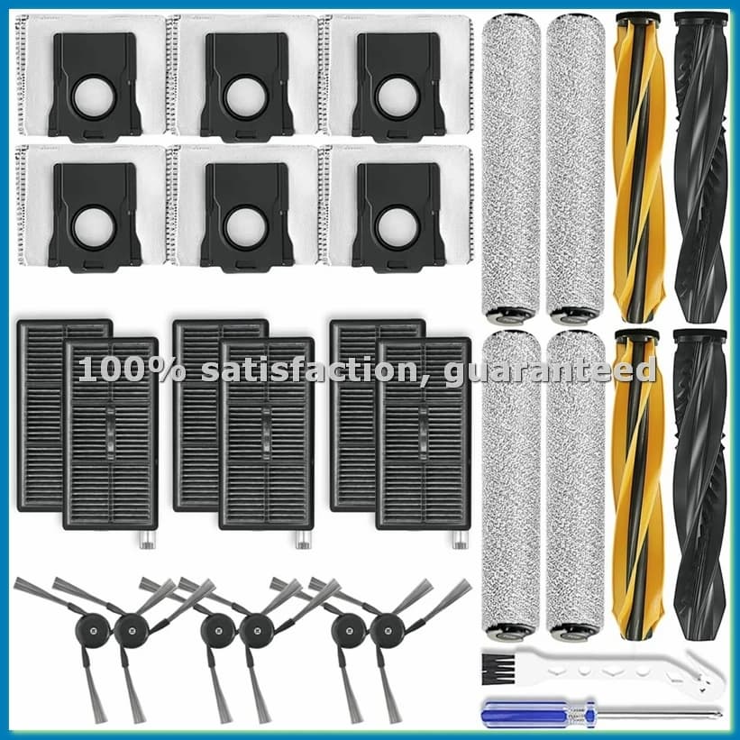 Kit di accessori di ricambio per parti del robot aspirapolvere Aqua10 Ultra Roller, spazzole principali, filtri, sacchetti per la polvere