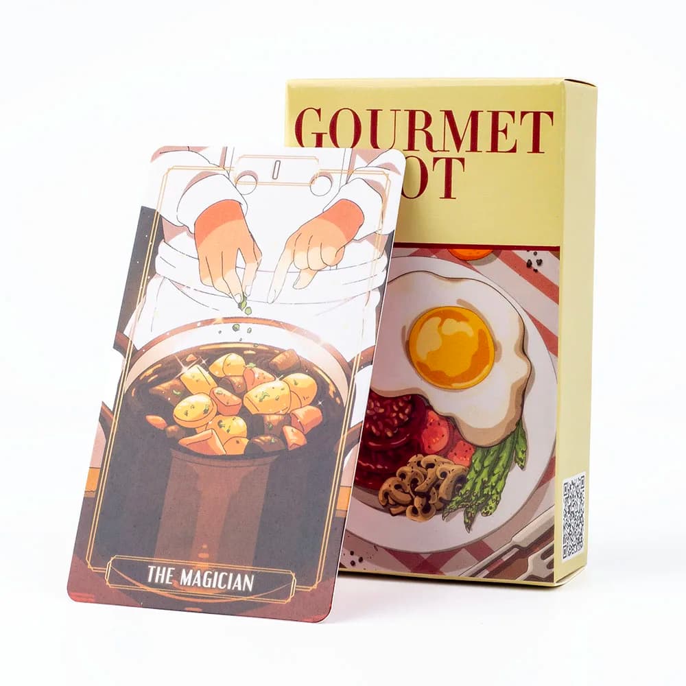 Gourmet Tarot gioco da tavolo da 78 carte per feste in famiglia e giochi di gruppo precognizione e divinazione Oracle Set per divertimento da tavolo