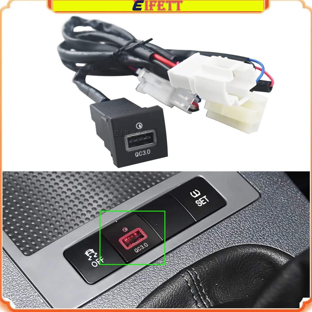 Caricatore USB per Auto con Luce Rossa, Adattatore di Ricarica Rapida PD per Telefono, Nuovo per VW Golf 6 MK6 Jetta 5 Scirocco 2006 - 2012