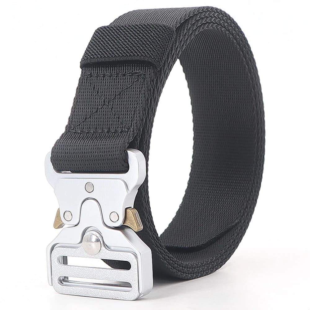 Cintura Tattica Militare Resistente da 32mm per Uomini e Donne con Fibbia in Lega a Sgancio Rapido, Cintura da Lavoro Regolabile in Nylon