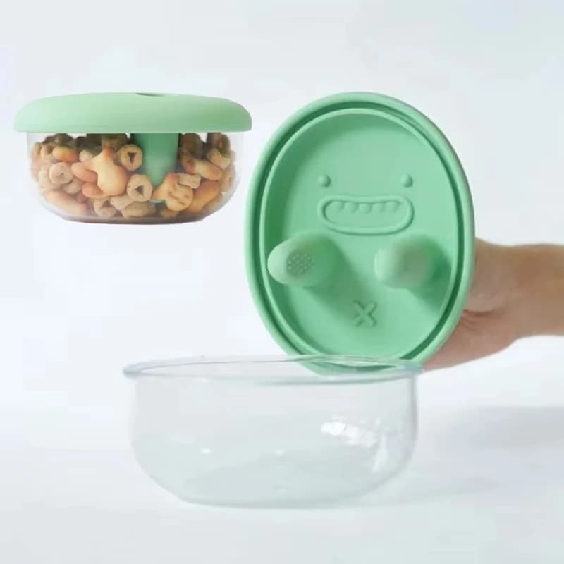 Mantieni le mani pulite Lunch Box con coperchio in silicone Campeggio portatile Picnic Insalatiera Contenitore per alimenti Lunchbox Ufficio per studenti