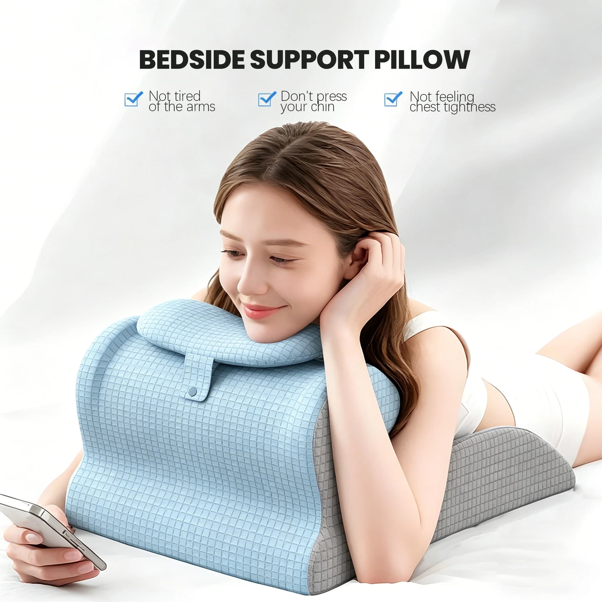 Cuscino Ergonomico per Supporto Posturale in Ogni Posizione, Cuscino per Trazione Cervicale, Rilassamento Corporeo, Anti-Russamento, Supporto Lombare per il Sonno