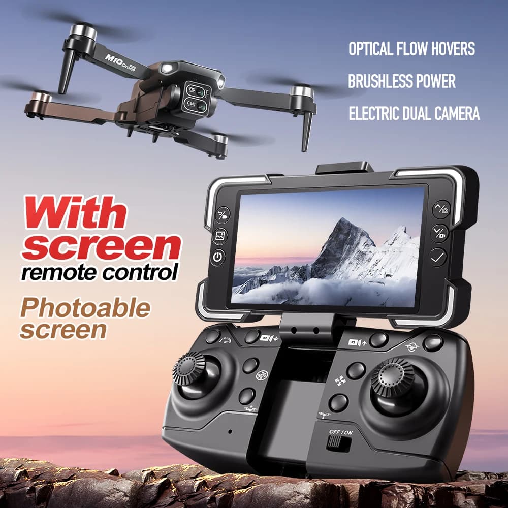 M10Mini Drone Professionale HD 4K Macchina Fotografica 2.4G WIFI FPV Brushless Drone Motore Pieghevole Quadcopter per la Fotografia Aerea
