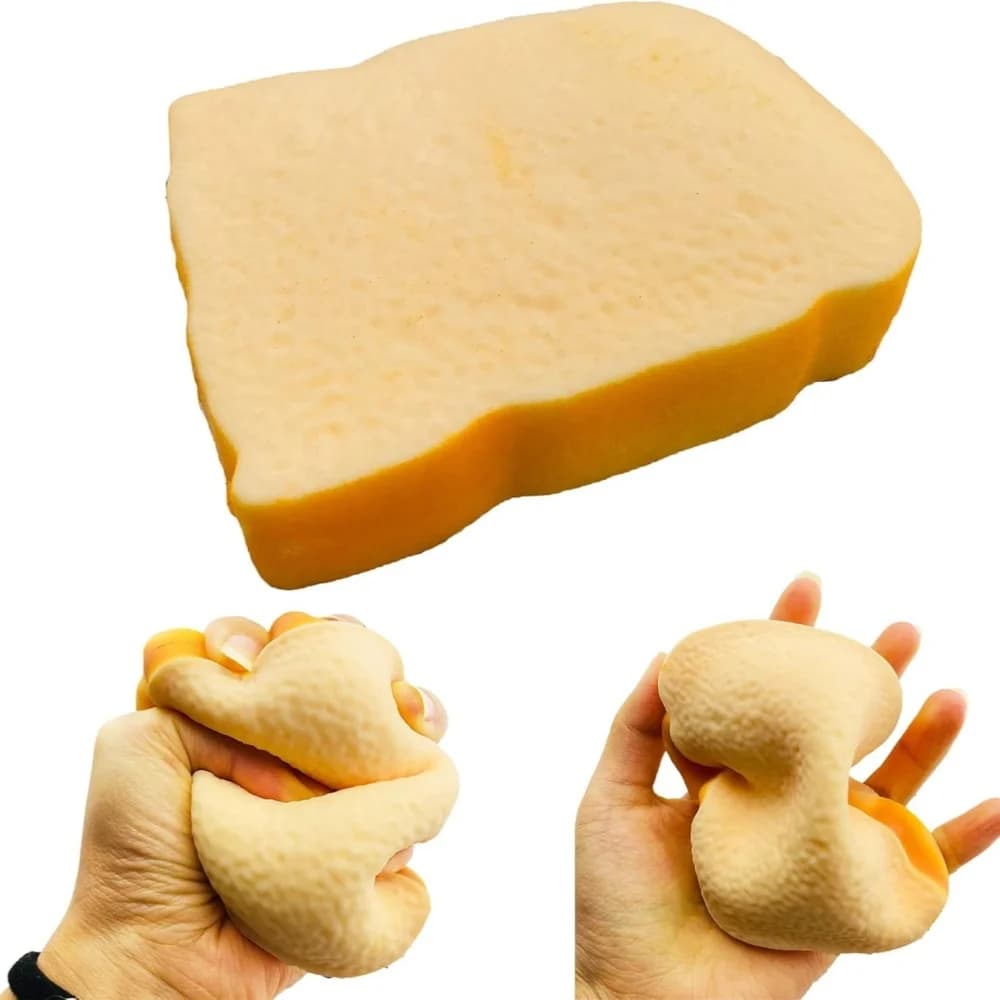 Giocattolo da spremere il pane tostato squishy - Divertente giocattolo agitatore per hamburger e biscotti per bambini e adulti - Sollievo sensoriale e sollievo dall'ansia