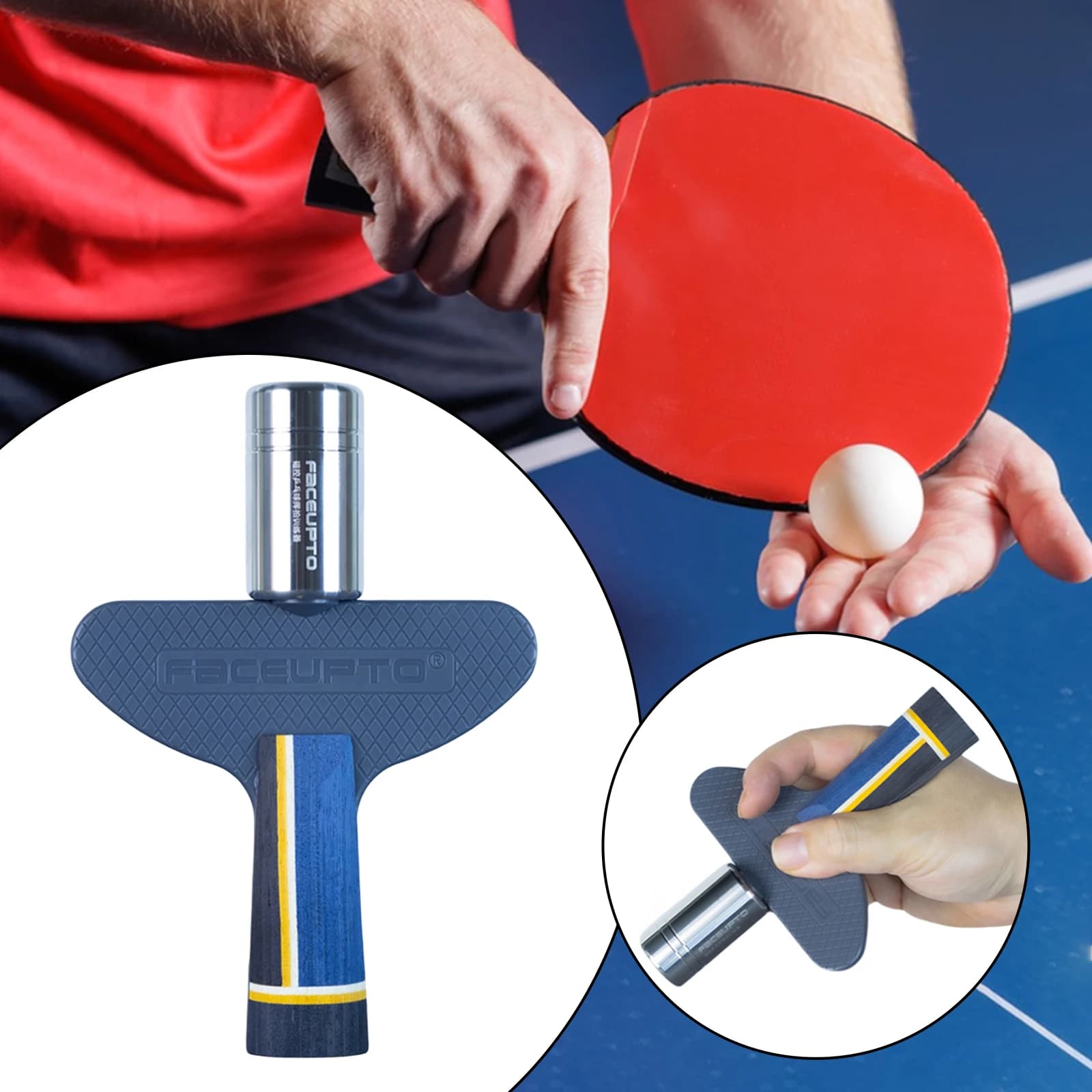 Allenatore di forza per ping pong Controllo magnetico Sounding Arc Ball Training Racchetta dritta Tirare orizzontale Acciaio inossidabile 304