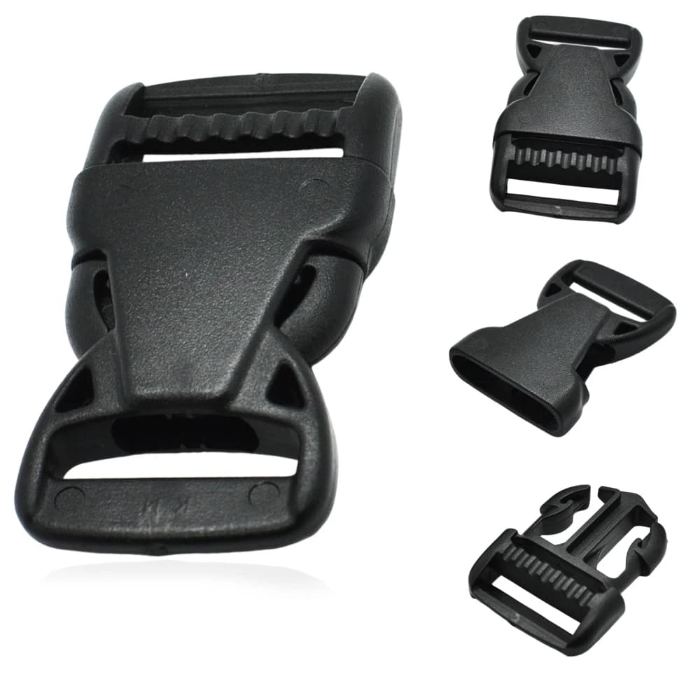 Set di 10 fibbie a sgancio rapido per impieghi gravosi per cinghie in nylon - Clip di ricambio per cinture di zaini e collari per cani