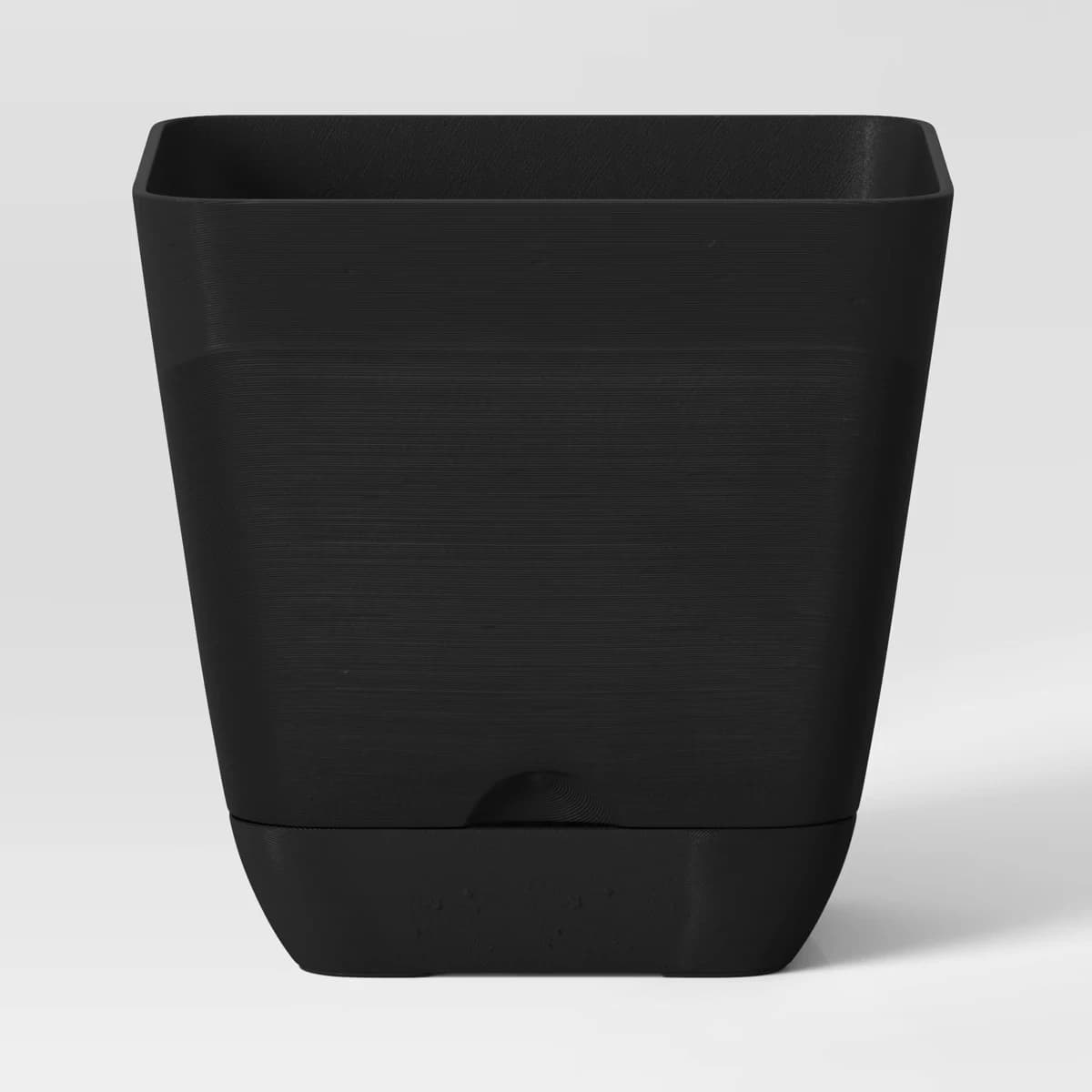 Black Square Indoor Outdoor Planter Pot 6 X 6 Inch Garden Potted Plant Decoration