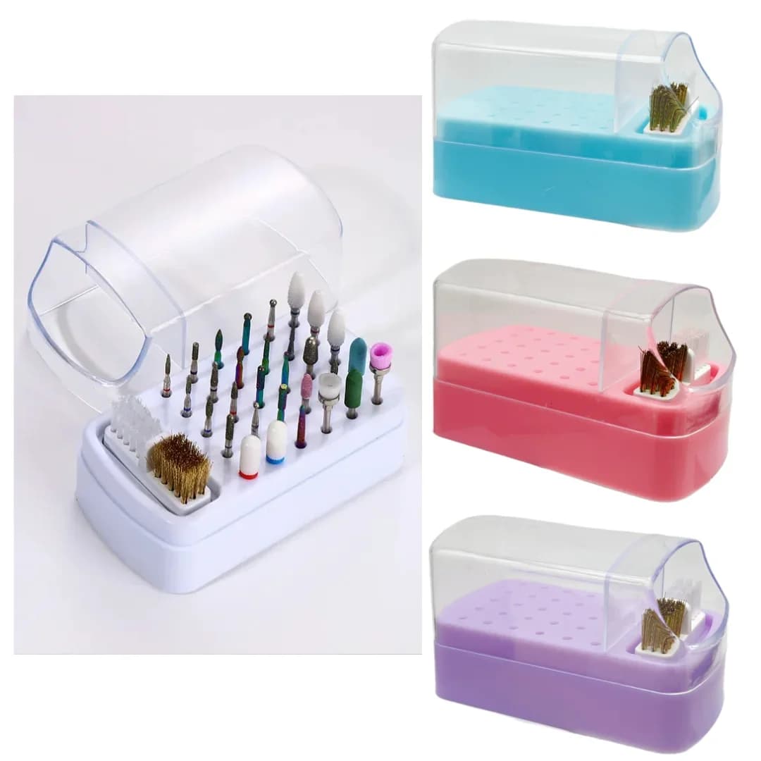 30-hole nail polish head storage box milling milling head milling cutter for drill storage box and finishing nail tools