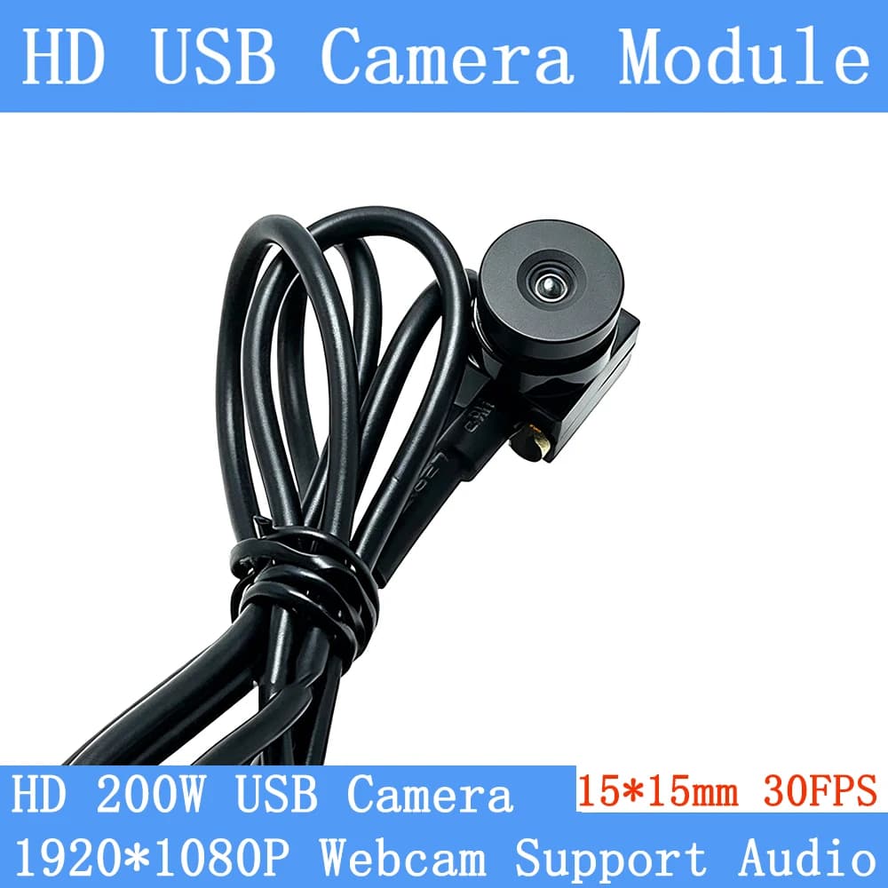 Telecamera di Sorveglianza Full HD 1920*1080P 100 ° Modulo Webcam USB UVC Linux Mini CCTV a Bassa Distorsione 30FPS con Supporto Audio
