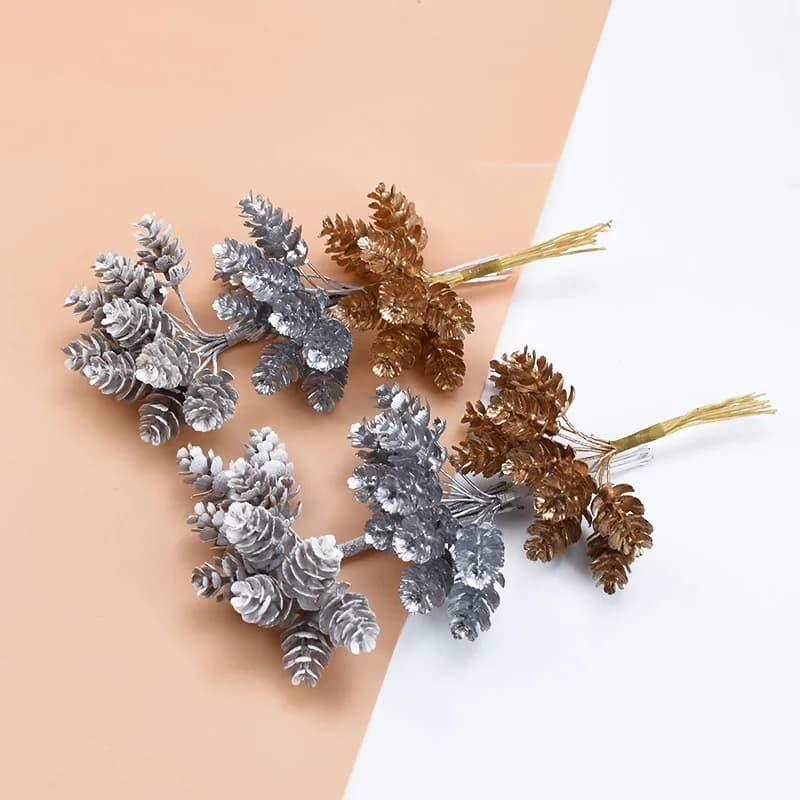 1/3 pieces pine decorations christmas artificial plants decorations for wedding home wedding accessories liquidation products for home wall diy