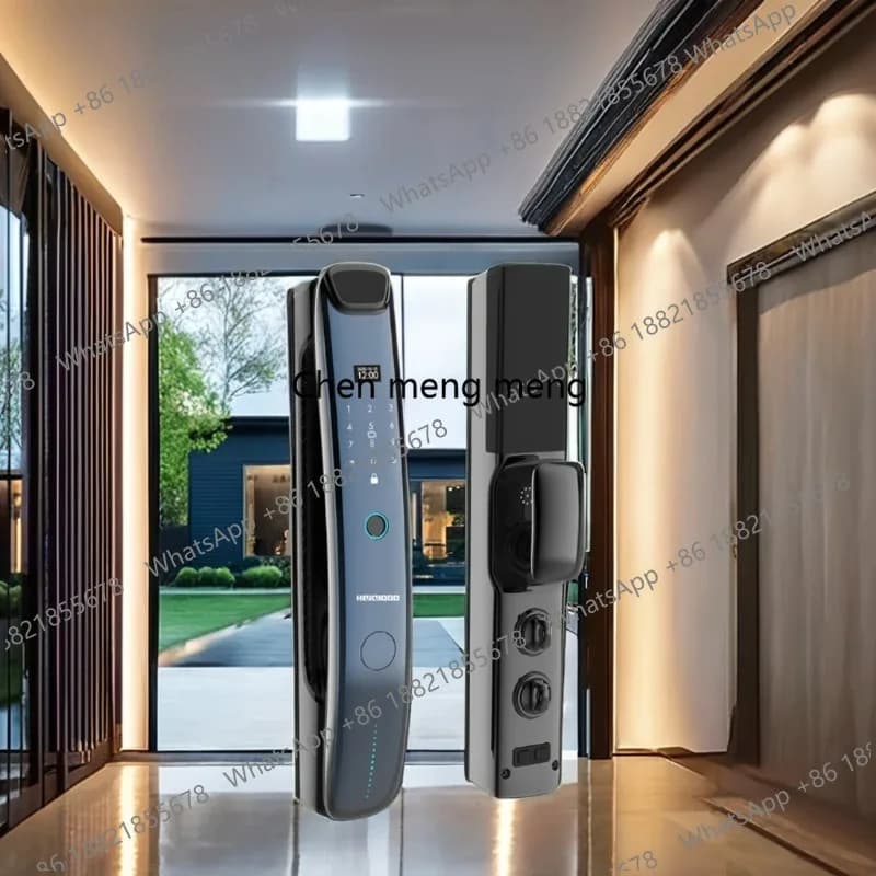 Serratura Intelligente Royal Golden Shield con Impronta Digitale e Password, Serratura Elettronica Antifurto per Casa con Telecamera, Riconoscimento Facciale 3D + Videochiamata