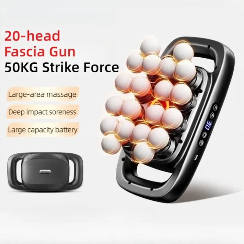 Multi-head Muscle Massager Gun Large Area Red Light Heating High Frequency Vibration Fascia Gun Electric Massage Equipment