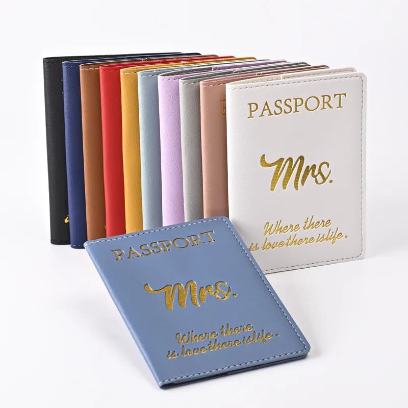 1 set porta passaporto porta carte in pelle PU porta passaporto custodia da viaggio donna uomo vacanza in famiglia etichette per bagagli