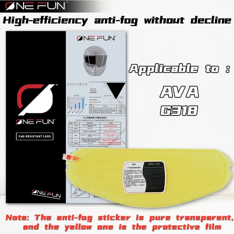 Pellicola inserto antiappannamento compatibile per visiera per casco moto ribaltabile Dynasty AVA Lightning Red Arrow G318