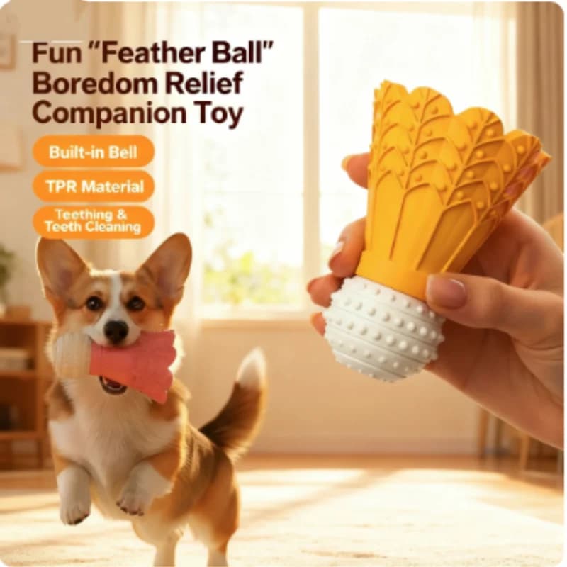 Interactive Badminton Shape Dog Chew Toy Bite-Resistant Relieves Boredom And Teeth Grinding Fun Stick Puzzle for Canines