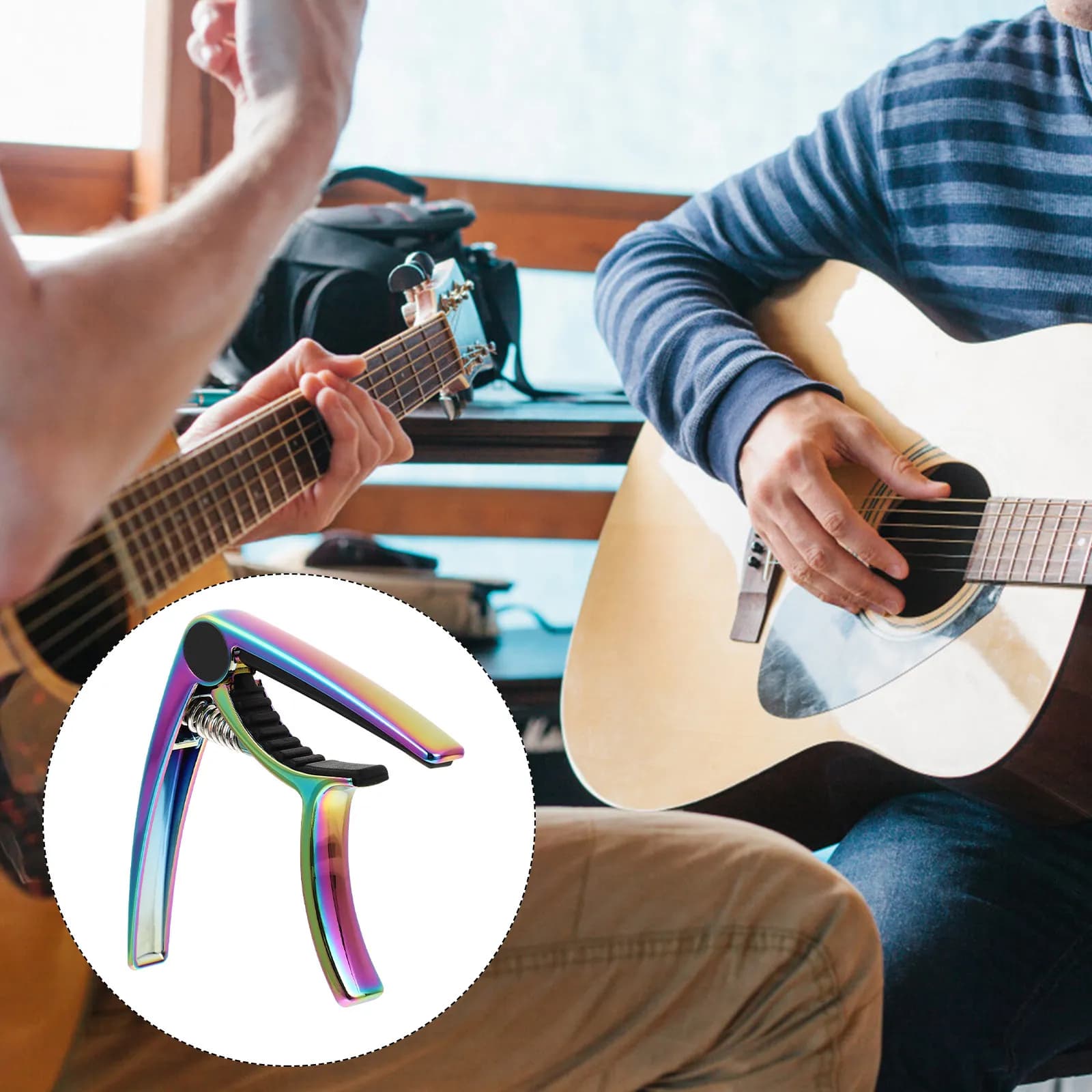 1Pcs Premium Guitar Capo Quick-Adjust Clamp Stable Grip Comfort Fit for All Guitars Folk Electric Acoustic Ukulele Tone Changer