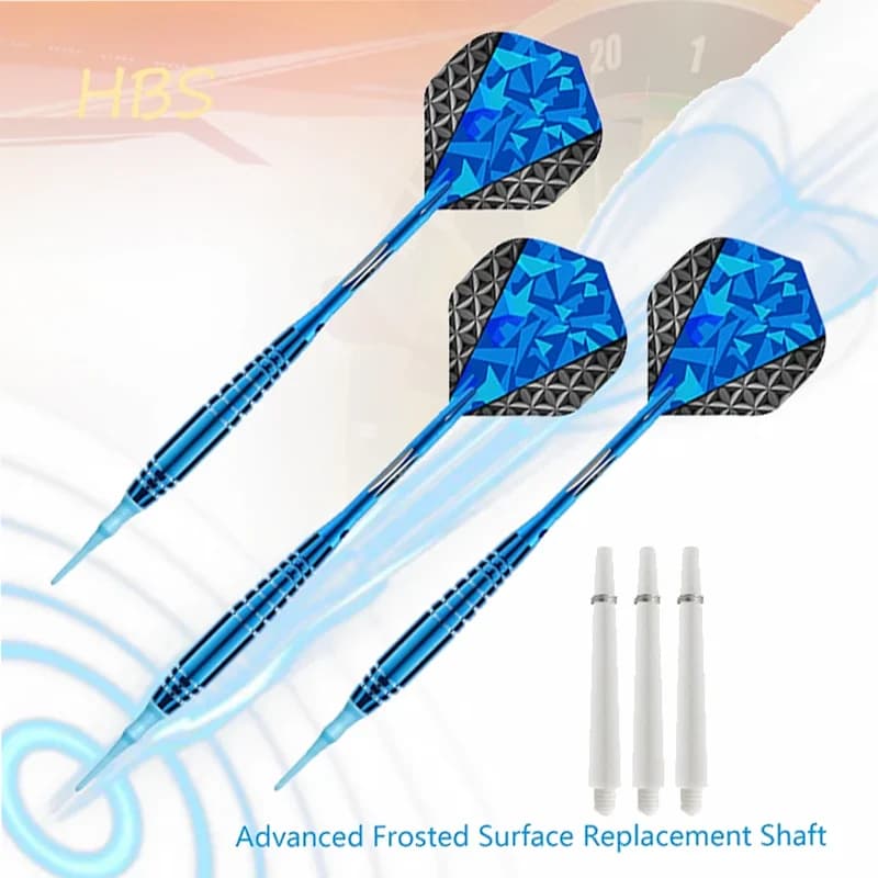 Freccette Professionali con Punta Morbida 19g, Freccette in Ottone con Asta in Lega di Alluminio, Gioco di Lancio di Freccette Elettroniche da Interno, Set da 3 Pezzi