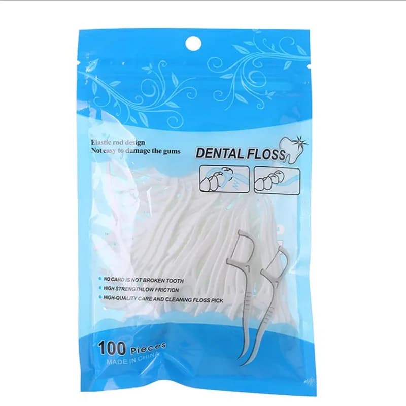 100 Pieces/Beeping Brushes Disposable with Dental Thread, Toothbrush, Stuzzicadents, Oral Cleaning and Care of the Magive