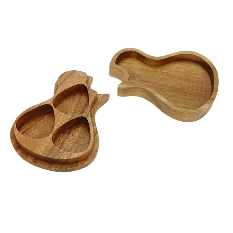 Scatola per plettri per chitarra in legno Scatola per riporre plettri per chitarra Contenitore per plettro Nessun plettri per chitarra inclusi