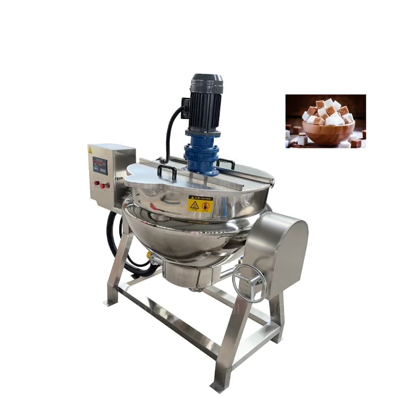 Macchina per bollitore rivestito con pentola da cucina per mescolare il riso fritto elettrico con inclinazione automatica intelligente commerciale
