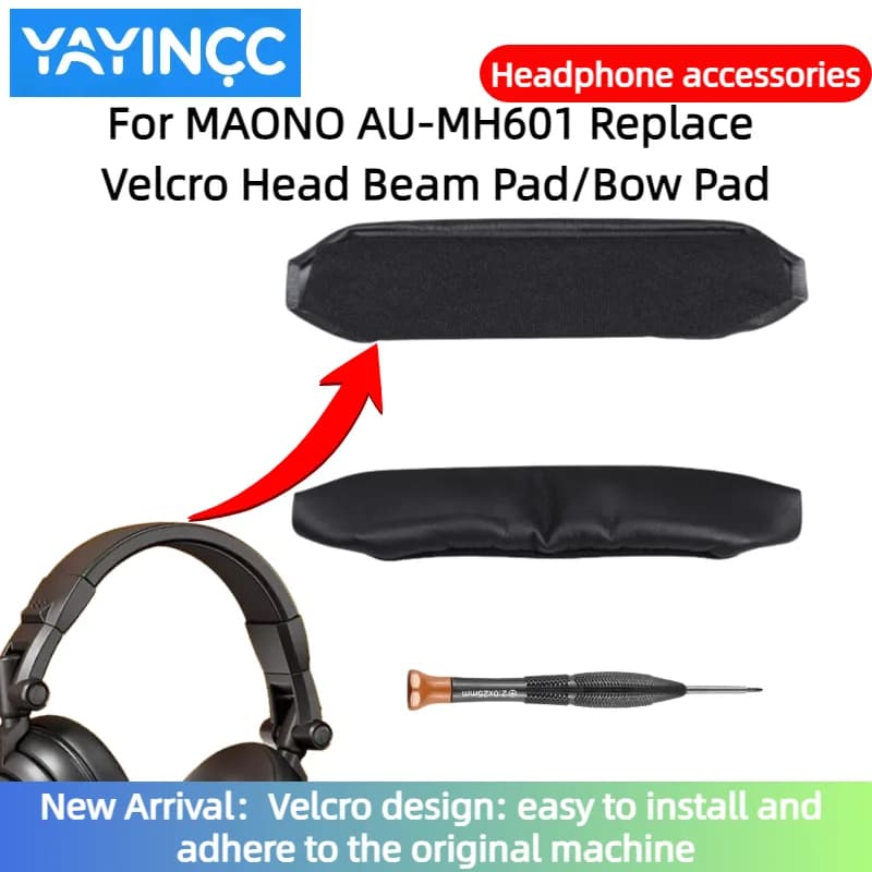Replacement Velcro Head Beam Pad/Bow Pad For MAONO AU-MH601 Headphone easy to install and adhere to the original machine