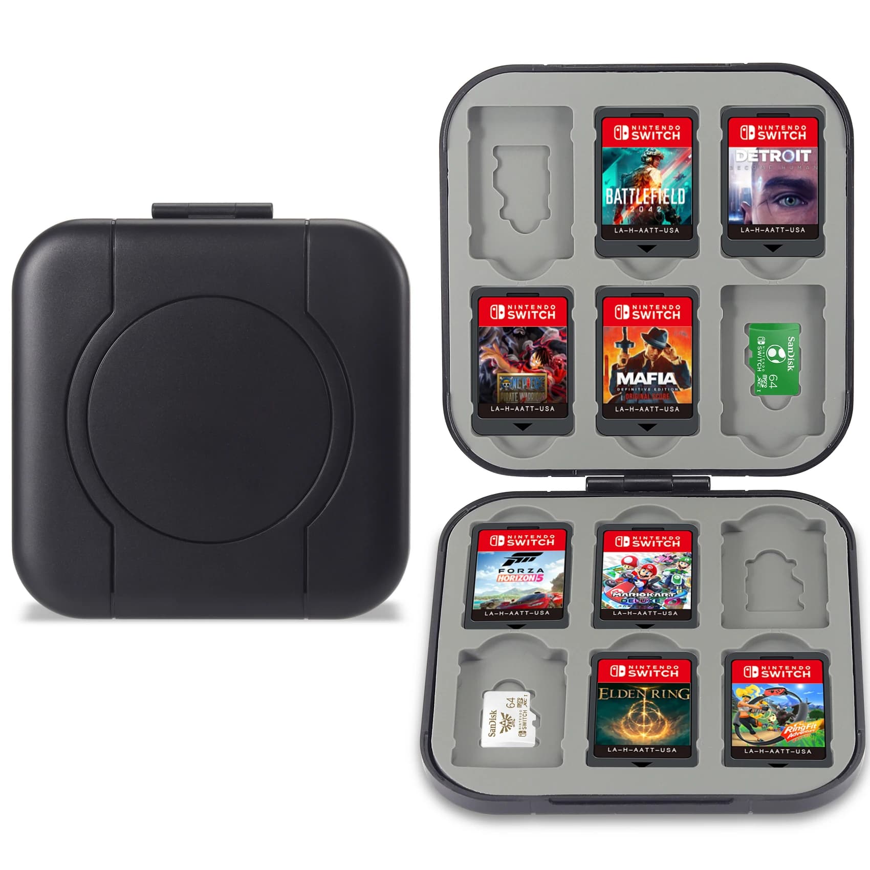 Custodia per carte da gioco con interruttore 12 in 1, scatola per carte da gioco con interruttore magnetico, accessori per giochi