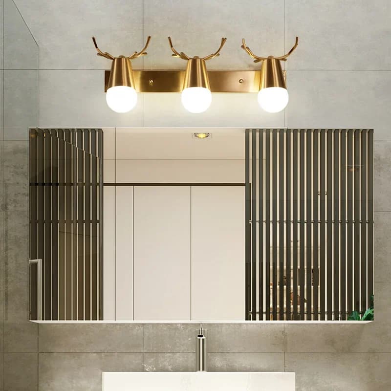Lampada da parete per bagno Vanity, luci sopra lo specchio, applique da parete moderna a LED, illuminazione, lampada dorata, tavolo da toeletta, lampada in rame