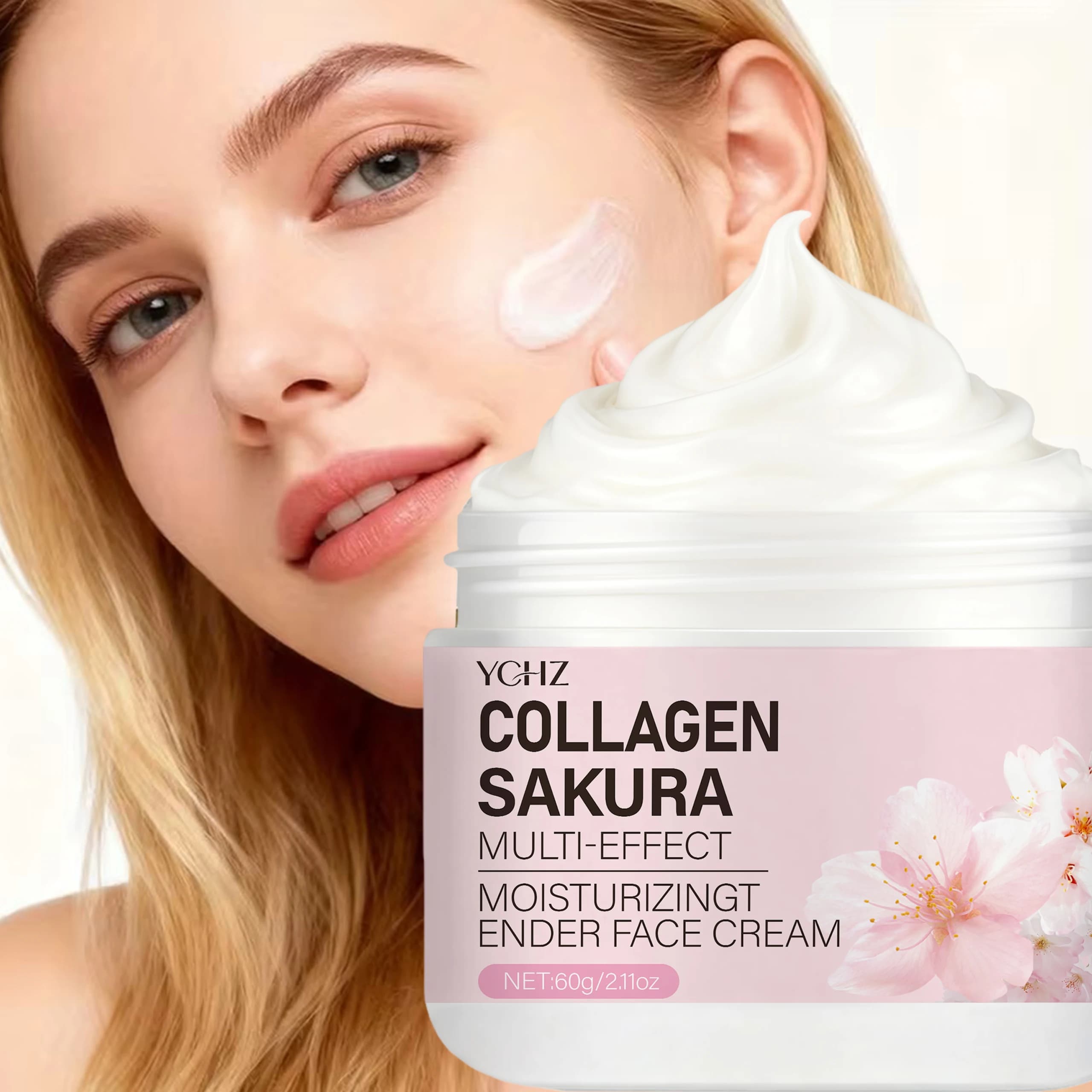 Sakura cream provides sufficient hydration for dry skin, with collagen and niacinamide, helps to firm and lift the skin, smooth the texture and uniform the skin tone.