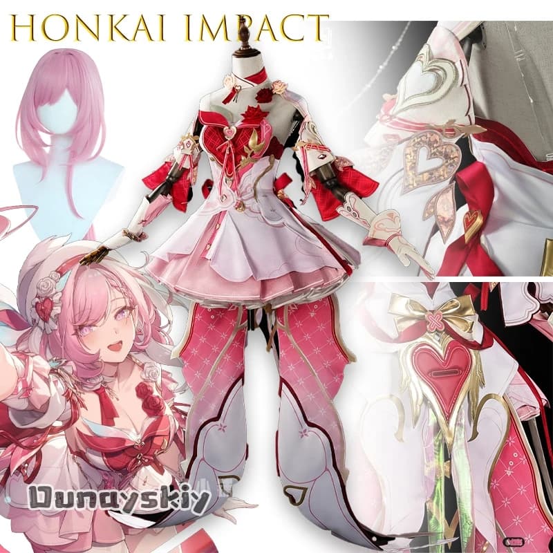BGame Elysia Per Honkai Impact 3 Costume Cosplay {Dunayskiy States} Love Messenger Elysia Abito Sexy Costume di Halloween Halloween