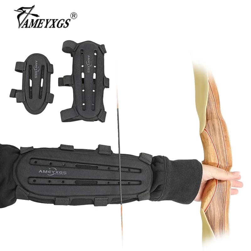 1pc EVA Tiro Con L'arco Freccia Braccio Guard S/M/L Armguard Protector Sicuro Cinghia Regolabile Tradizionale Arco Ricurvo Caccia Tiro Al Bersaglio