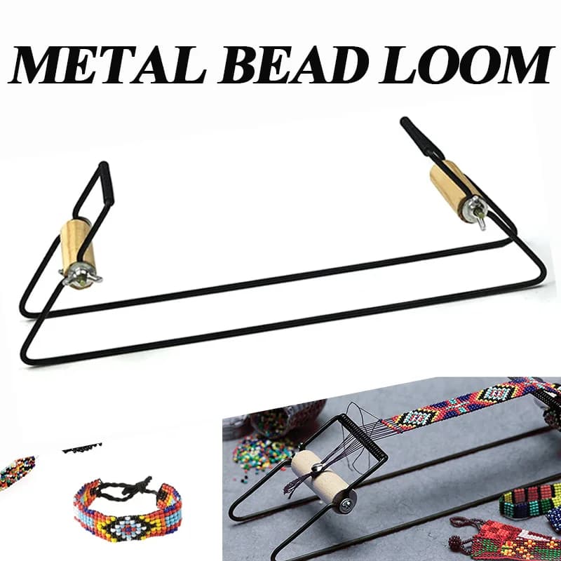 1pc/1set Creative Metal Bead Loom Weaving Beading Loom for Jewelry Bracelet DIY Knitting Machine Handmade Beads Knitting Tool