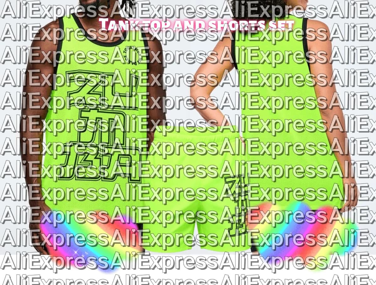 Ultimo Modello di Gilet ZWB per Adulti e Bambini, Set Gilet+Pantaloncini, T-shirt Sportiva Traspirante a Rapida Asciugatura con Stampa 3D Bicolore Sfumata