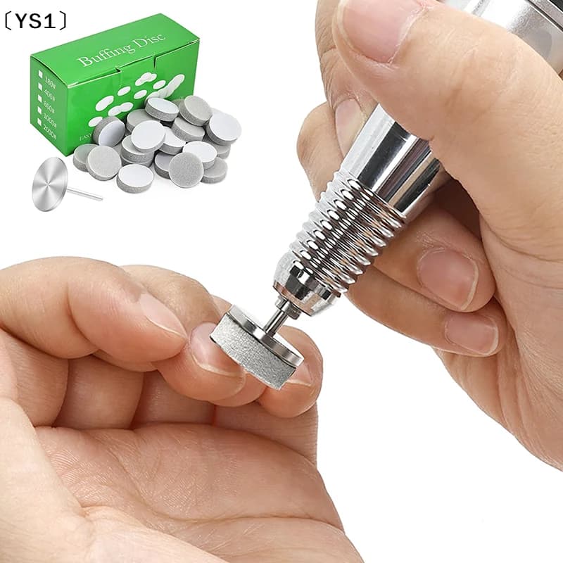 〔YS1〕50 pezzi di dischi per lucidatura unghie da 20 mm, pezzi di smeriglio per manicure rapida, accessorio professionale per kit unghie