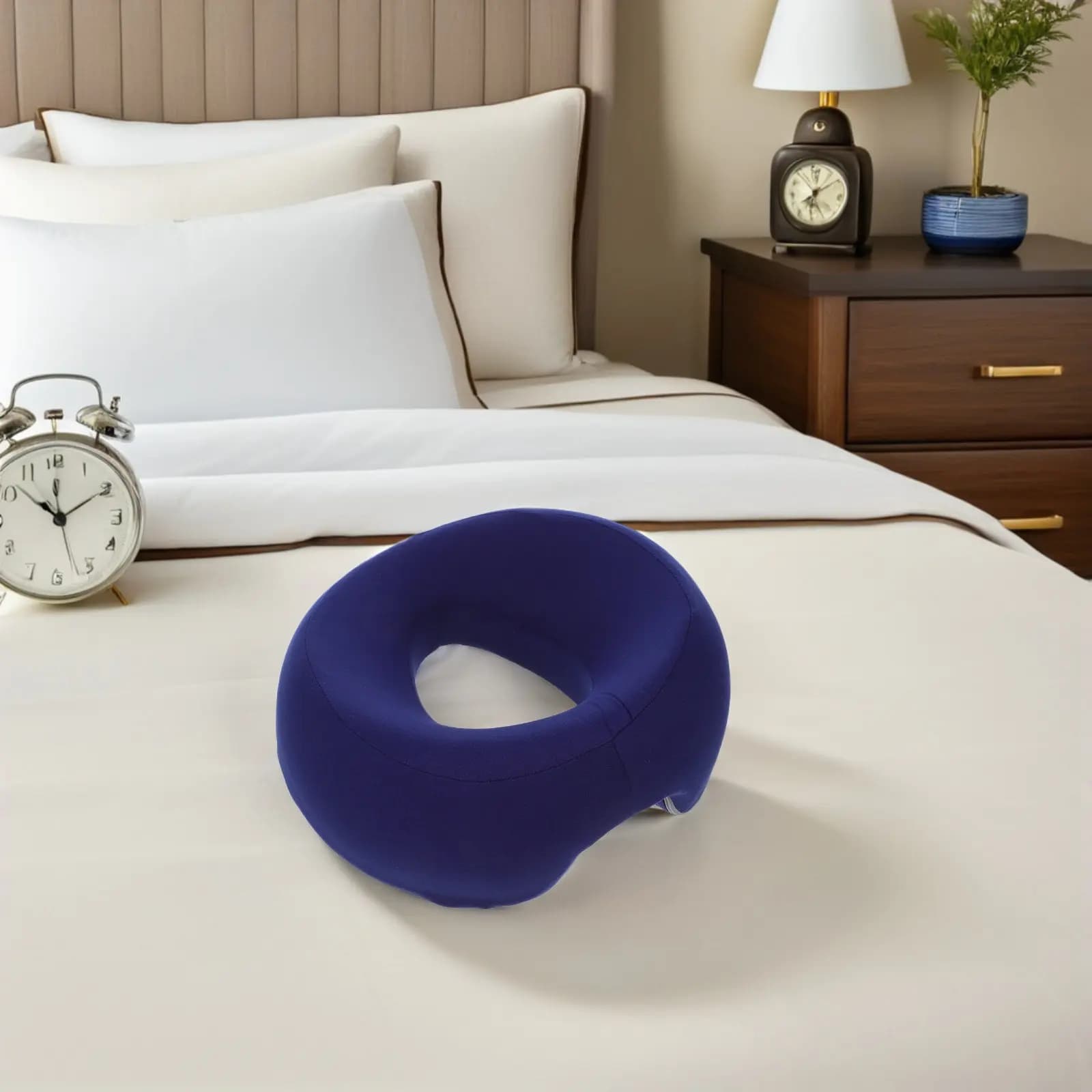 Cuscino per lettino da massaggio 30x20 cm con imbottitura in memory foam, rivestimento in seta artificiale rimovibile, design ergonomico rinfrescante per spa